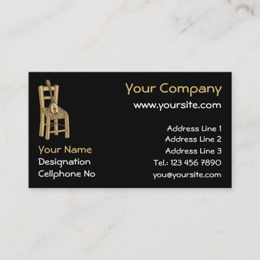 Baglama zum Vorsitzenden Visitenkarte (Vorderseite)