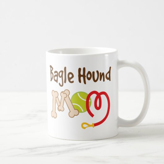 Bagle Jagdhund-Hundezucht-Mama-Geschenk Kaffeetasse (Rechts)