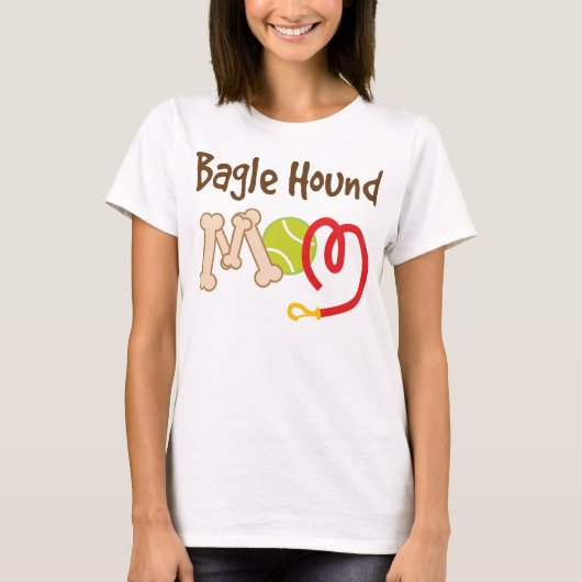 Bagle Jagdhund-Hundezucht-Mama-Geschenk T-Shirt (Vorderseite)
