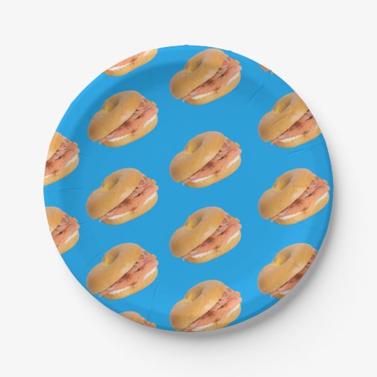 Bagles machen alles besser Jüdische Deli Brunch Pappteller (Vorderseite)