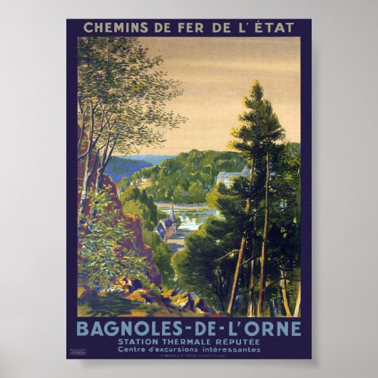 Bagnoles-de-l'Orne Vintage Poster 1922 (Vorne)