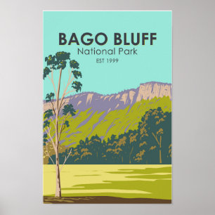 Bago Bluff Nationalpark Australien Vintage Poster
