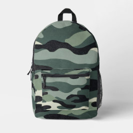 Bagpack - Armee - grün Bedruckter Rucksack