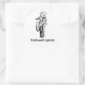 Bagpipe-Aufkleber Runder Aufkleber (Tasche)