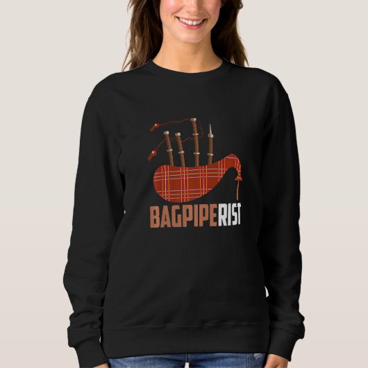 Bagpipe Bagpiper Bagpiperist Sweatshirt (Vorderseite)