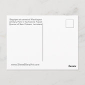 Bagpipe bei Sunset Postcard Postkarte (Rückseite)