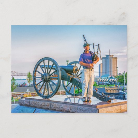 Bagpipe bei Sunset Postcard Postkarte (Vorderseite)