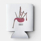 Bagpipe Cartoon Illustration Dosenkühler (Rückseite)