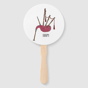 Bagpipe Cartoon Illustration Fächer