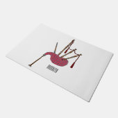 Bagpipe Cartoon Illustration Fußmatte (Schrägansicht)