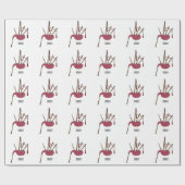 Bagpipe Cartoon Illustration Geschenkpapier (Flach)