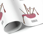 Bagpipe Cartoon Illustration Geschenkpapier (Rolleneckpunkt)