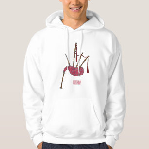 Bagpipe Cartoon Illustration Hoodie