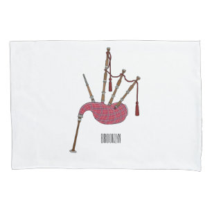 Bagpipe Cartoon Illustration Kissenbezug