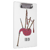 Bagpipe Cartoon Illustration Klemmbrett (Rechts)