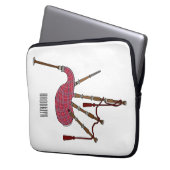 Bagpipe Cartoon Illustration Laptopschutzhülle (Vorderseite Links)