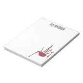 Bagpipe Cartoon Illustration Notizblock (Rotiert)