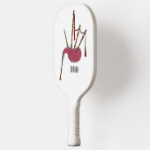 Bagpipe Cartoon Illustration Pickleball Schläger (Links)