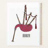 Bagpipe Cartoon Illustration Planer (Rückseite)