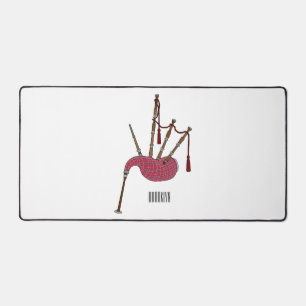 Bagpipe Cartoon Illustration Schreibtischunterlage