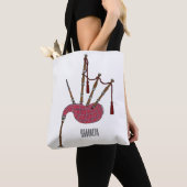 Bagpipe Cartoon Illustration Tasche (Von Nahem)