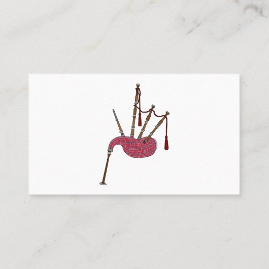 Bagpipe Cartoon Illustration Visitenkarte (Rückseite)