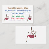 Bagpipe Cartoon Illustration Visitenkarte (Vorne/Hinten)