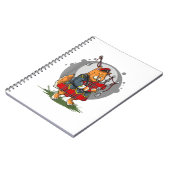 Bagpipe Cat Bagpipe Scottish Music Kitten Notizblock (Linke Seite)