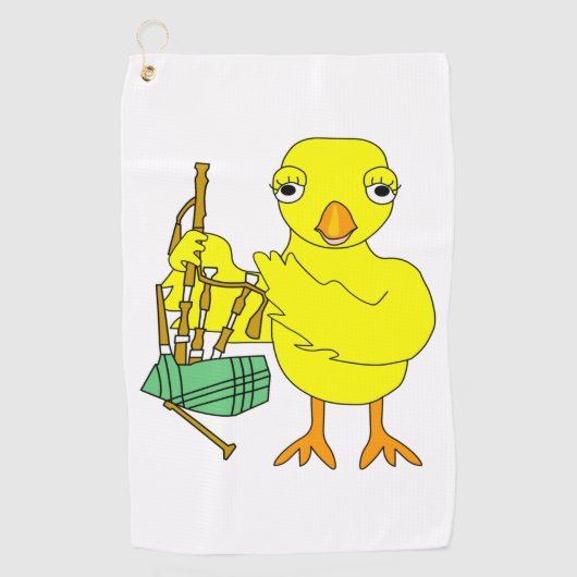 Bagpipe Chick Golfhandtuch (Vorderseite)
