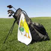Bagpipe Chick Golfhandtuch (Gras)