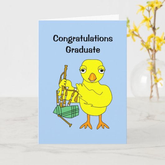 Bagpipe Chick Karte (Gelbe Blume)