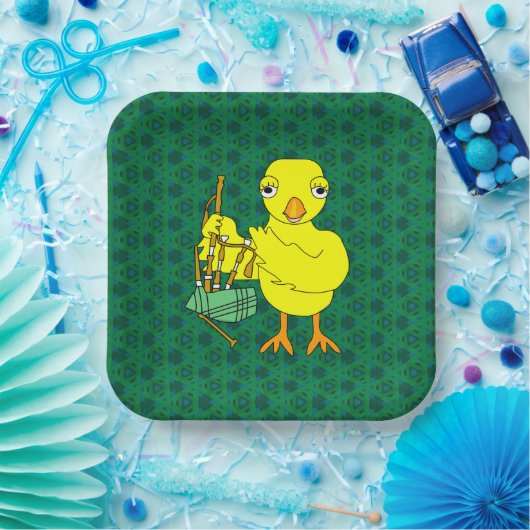 Bagpipe Chick Pappteller (Party)