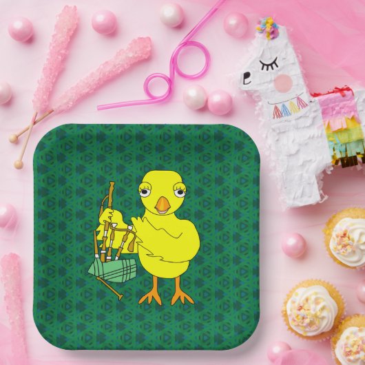 Bagpipe Chick Pappteller (Party)