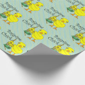 Bagpipe Chick Text Geschenkpapier (Ecke)