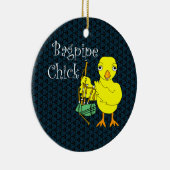 Bagpipe Chick Text Keramik Ornament (Rechts)