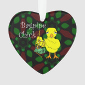 Bagpipe Chick Text Ornament (Vorderseite)