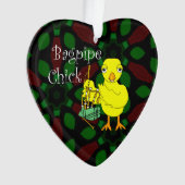 Bagpipe Chick Text Ornament (Vorderseite)