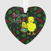 Bagpipe Chick Text Ornament (Rückseite)