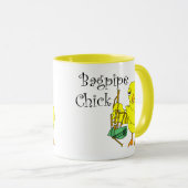 Bagpipe Chick Text Tasse (VorderseiteRechts)