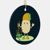 Bagpipe Egghead Keramik Ornament (Rechts)