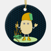 Bagpipe Egghead Keramik Ornament (Vorne)