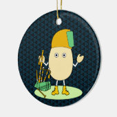 Bagpipe Egghead Keramik Ornament (Links)