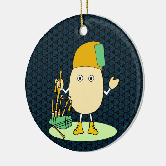 Bagpipe Egghead Keramik Ornament (Links)