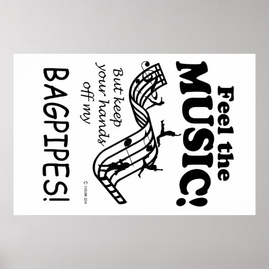 Bagpipe fühlt sich wie Musik Poster (Vorne)