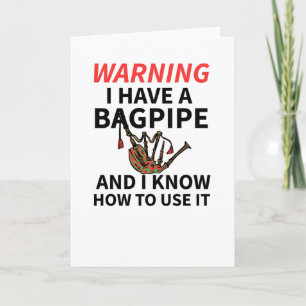 Bagpipe Geschenke   Bagpiper Scottish Bagpipe Love Karte