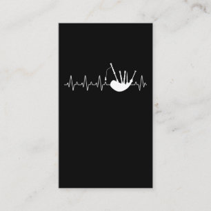 Bagpipe Heartbeat Musician Bagpipe Player Visitenkarte