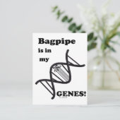 Bagpipe ist in meinen Genen Postkarte (Stehend Vorderseite)