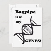 Bagpipe ist in meinen Genen Postkarte (Vorne/Hinten)