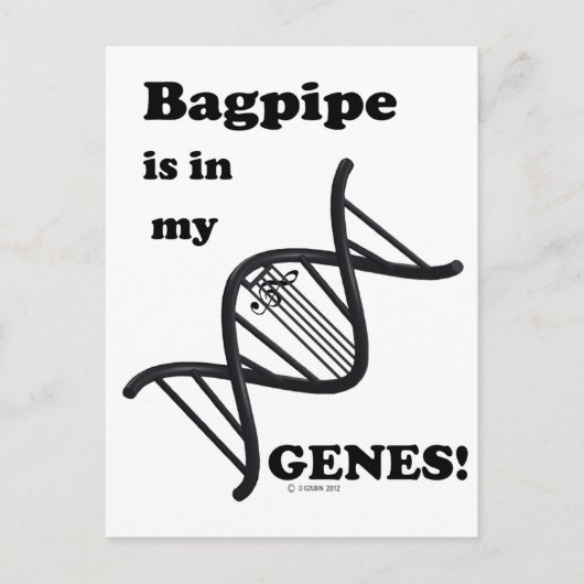 Bagpipe ist in meinen Genen Postkarte (Vorderseite)