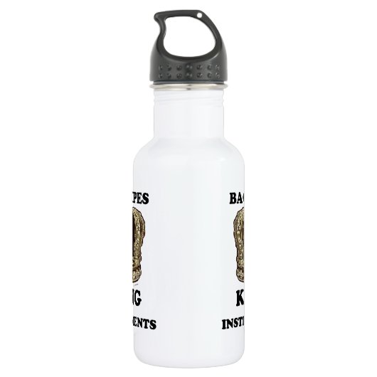 Bagpipe King of Instruments Edelstahlflasche (Rückseite)